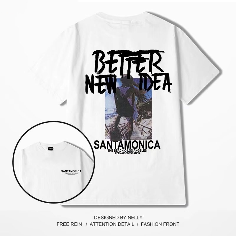 Áo Thun Tay Ngắn In Chữ M-8XL Thời Trang Cho Nam