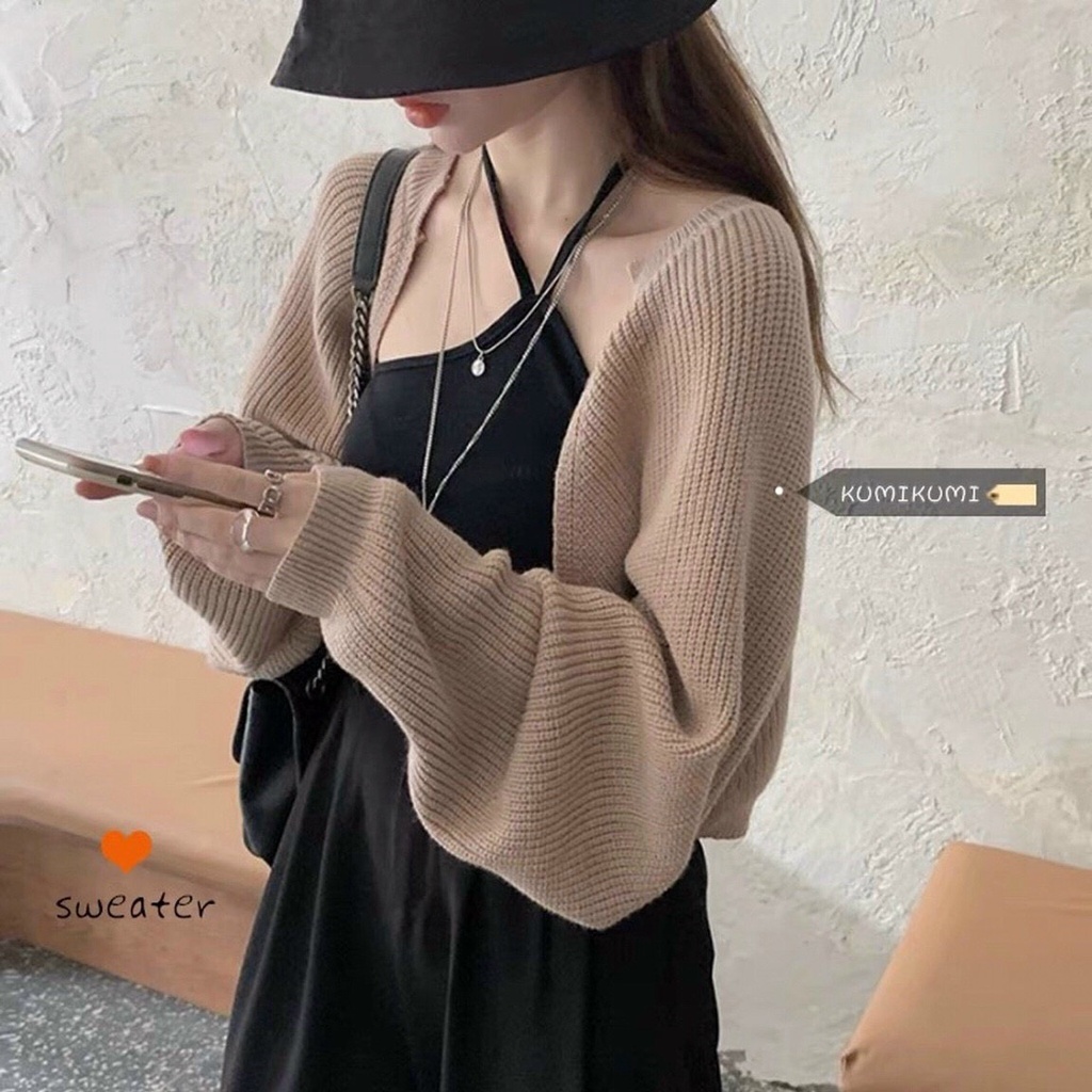 Áo khoác len cardigan Hàn Quốc dáng rộng