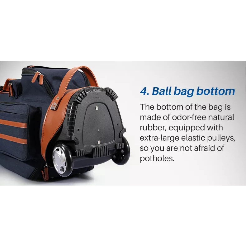 TÚI GẬY GOLF FULLSET NẮP CỨNG, BÁNH XE KÉO, KHOÁ BẢO MẬT - PGM QB040