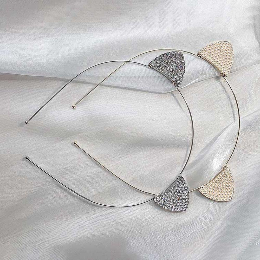 JARRED Băng Đô Tai Mèo Đính Đá Thời Trang Nữ Tính