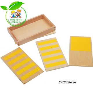 Tấm xúc giác Montessori (bộ 3) - Rough & Smooth Boards with Box (sets of 3)