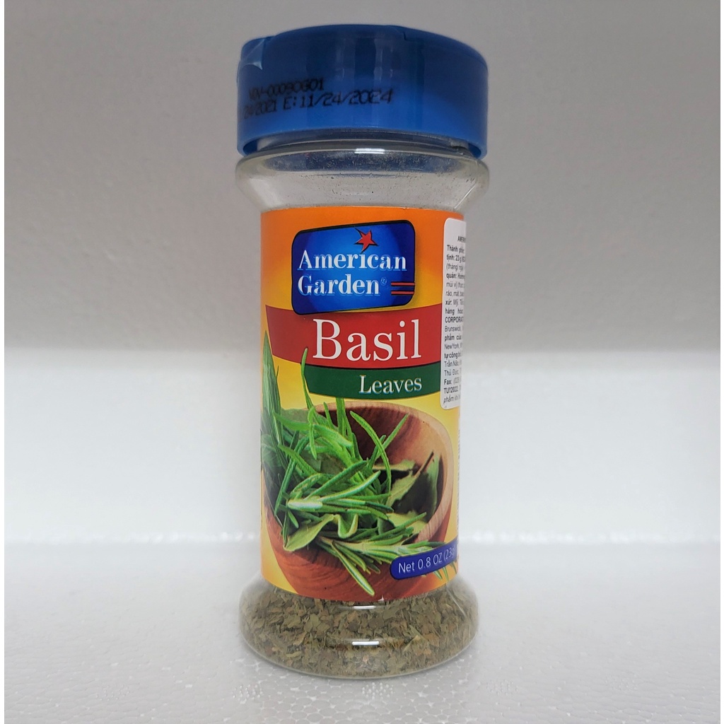 [Lọ 23g] LÁ HÚNG QUẾ [USA] AMERICAN GARDEN Basil Leaves (atu)