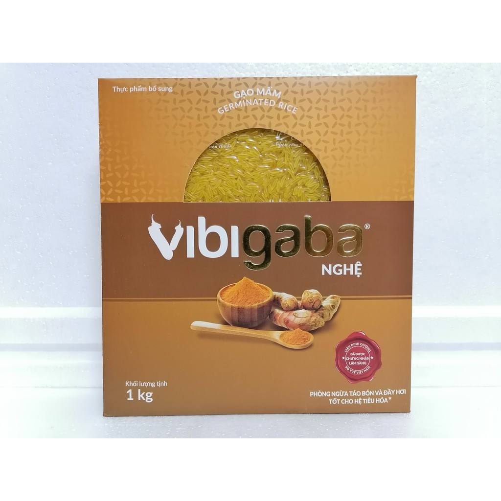 Gạo mầm nghệ LỘC TRỜI Vibigaba Germinated Rice with Turmeric 1kg