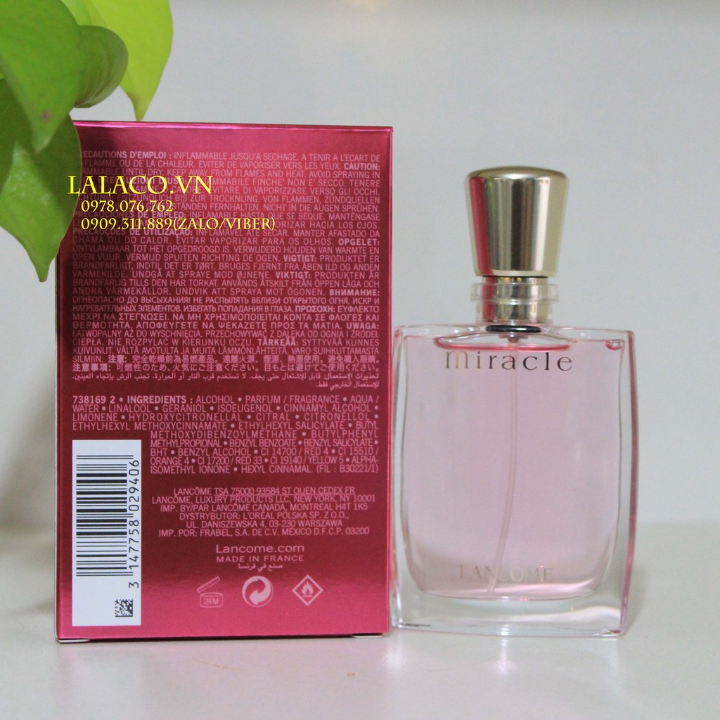 Nước hoa nữ Lancome Miracle l'eau de parfum 30ml