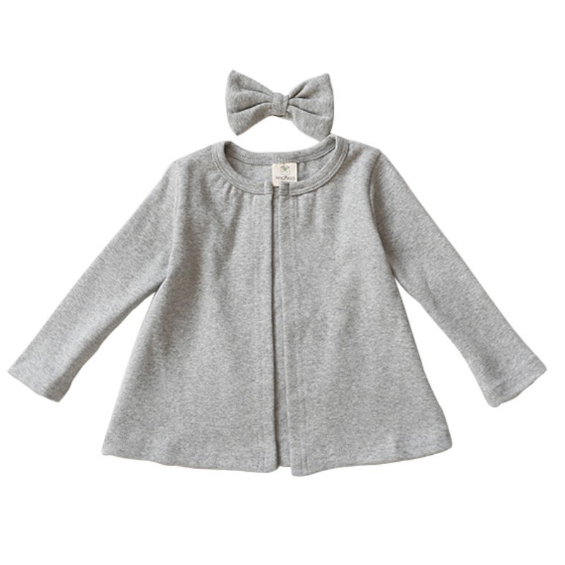 Áo khoác cardigan dài tay, thắt nơ trang trí cho bé gái