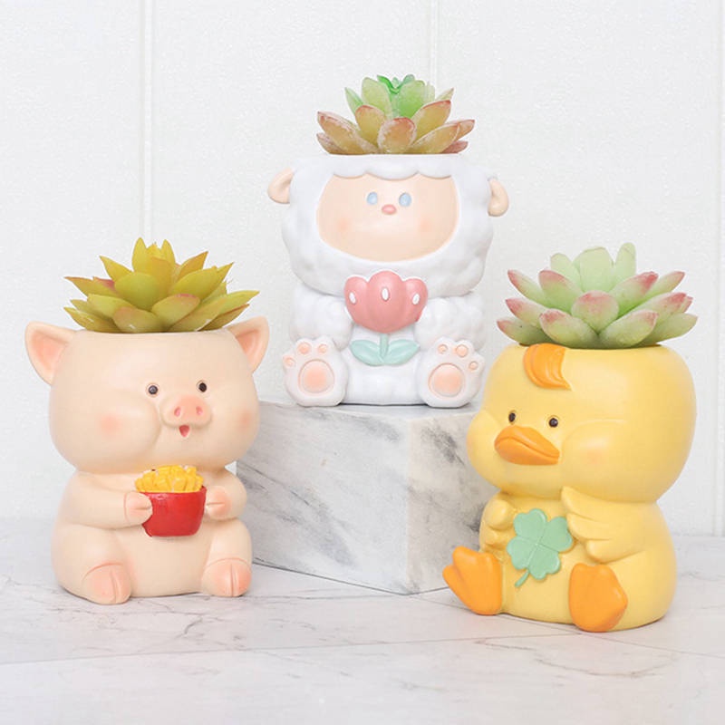 Chậu Cây Nhỏ Bằng Nhựa Resin Thủ Công Diy
