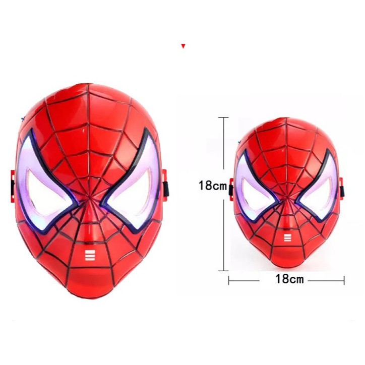 Mặt Nạ Siêu Nhân Spider Man Có Đèn, Nhạc Cho Bé (Có Sẵn Pin)