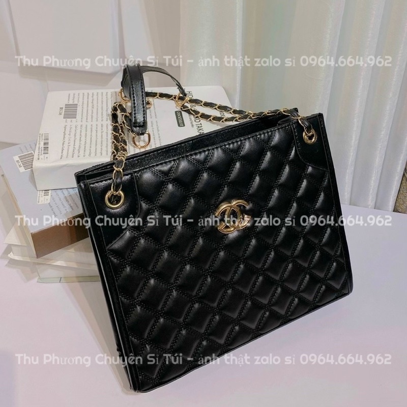 [HÀNG LOẠI 1] Túi công sở trần trám - dây xích phối da size to đi học, đi làm tiện dụng đựng được nhiều đồ (ảnh thật)