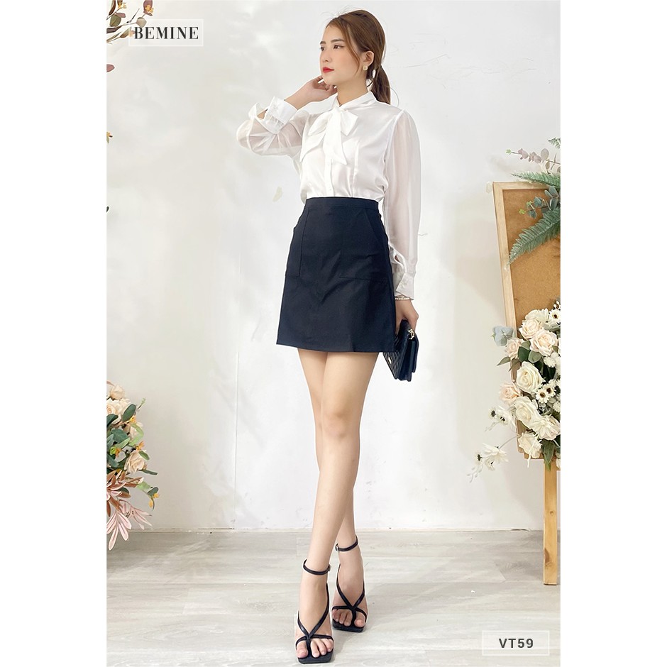 Chân váy chữ A ngắn BEMINE VT59ĐEN | BigBuy360 - bigbuy360.vn