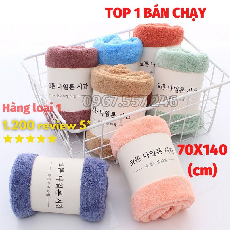 Khăn Tắm HÀN QUỐC,Khăn Tắm Xuất Hàn Size 1m4x70cm,mềm mịn thấm hút tốt