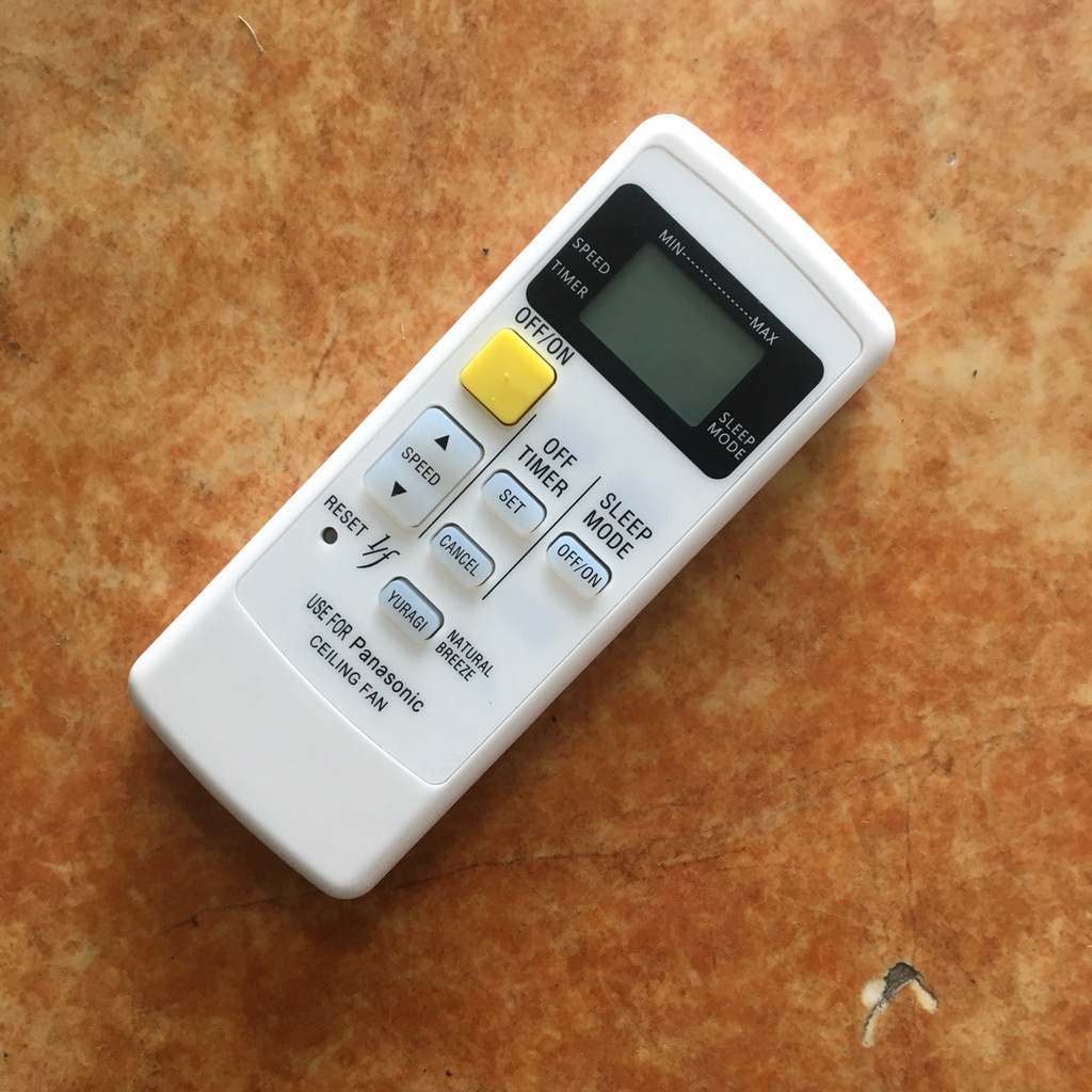 Điều khiển điều khiển quạt panasonic model F-60WWK dòng 5 cánh bản to thay thế khiển zin,Remote dùng cho điều khiển quạt