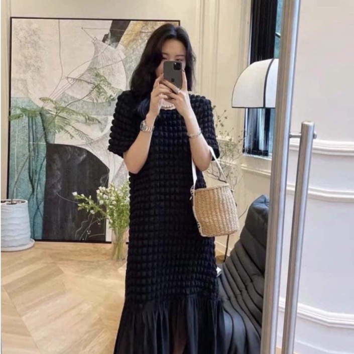 MYA - VÁY ĐẦM THUN VẢI TỔ ONG CHÂN ĐUÔI CÁ SANG MỊN