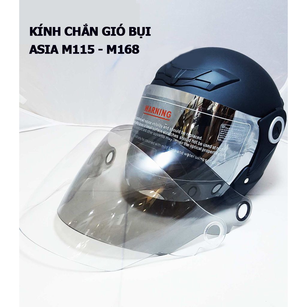 [Ảnh Thực]Kính Mũ Bảo Hiểm Asia Chính Hãng M115-M168