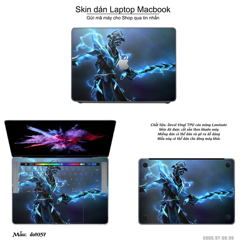 Skin dán Macbook mẫu Dota 2 (đã cắt sẵn, inbox mã máy cho shop)