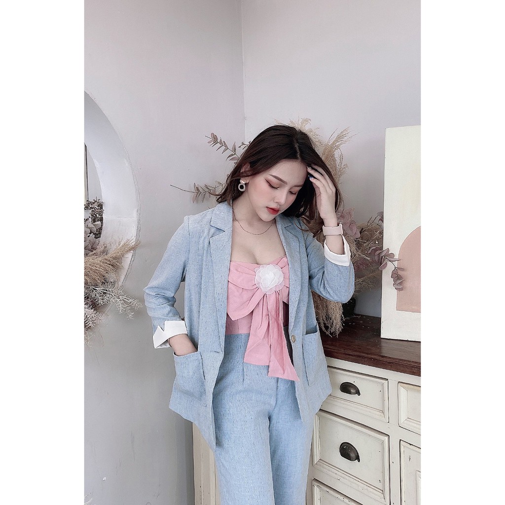 [Mã FAMALLT5 giảm 15% đơn 150k] Áo vest dài túi ốp phối tay - 20Again | BigBuy360 - bigbuy360.vn