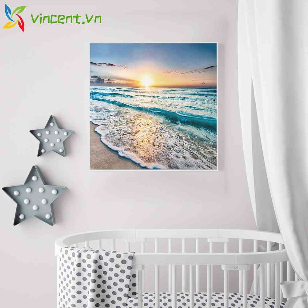 Toàn Bộ Bộ Tranh Thêu Chữ Thập 11CT DIY Hình Bãi Biển