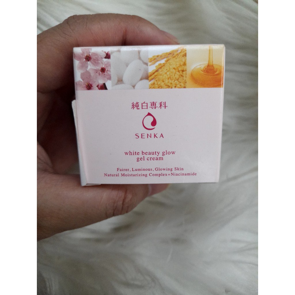 (mẫu thử 15g) Kem dưỡng trắng da ban đêm Senka White Beauty Glow Gel Cream | BigBuy360 - bigbuy360.vn