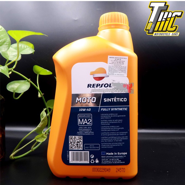 Nhớt Repsol Sintetico 4T 10w40 1000ml