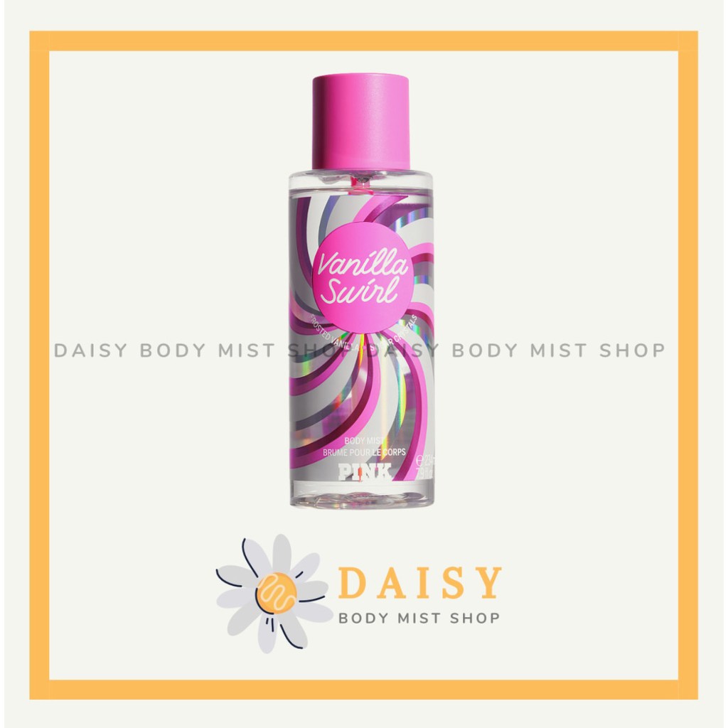 𝐃𝐚𝐢𝐬𝐲 𝐌𝐢𝐬𝐭 💜 [New] Xịt Thơm Toàn Thân 𝗩𝗜𝗖𝗧𝗢𝗥𝗜𝗔'𝗦 𝗦𝗘𝗖𝗥𝗘𝗧 Pink Body Mist – Vanilla Swirl 30ml/50ml/100ml