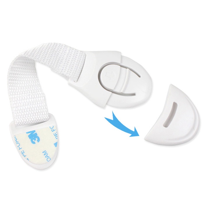 Khóa dán gài cánh cửa, chốt dán cửa tủ an toàn
