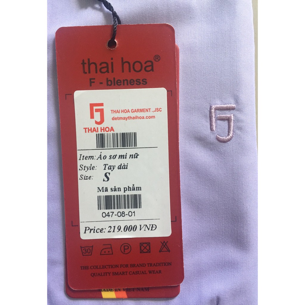 Áo sơ mi Thái Hòa tím Huế sang trọng chuẩn quý cô 047-20-01 NoBrandNokAte luạ