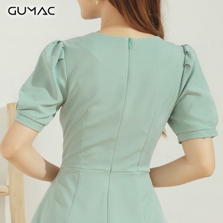 Đầm tay phồng đính hoa DA626 GUMAC