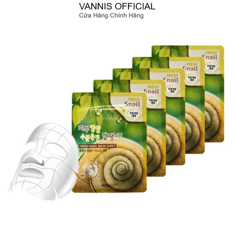 Mặt Nạ Ốc Sên Hàn Quốc 3W Clinic Fresh Snail Mask Sheet 23ml