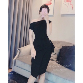 đầm ôm body trễ vai
