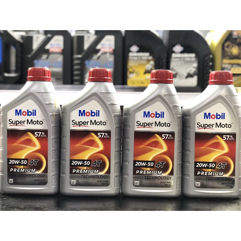 Nhớt Mobil Super Moto 20W50 dành cho xe số, tay côn - Nhập khẩu Singapore