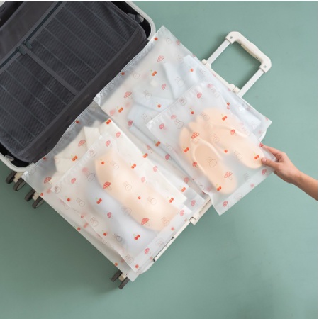 Túi zip nhựa đựng quần áo đồ dùng chống thấm Túi khóa kéo mờ Túi dự trữ Một loạt các phong cách