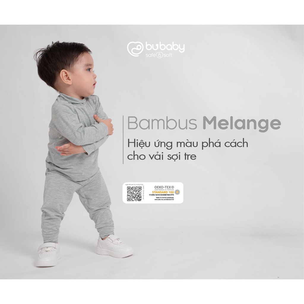 Bộ dài tay cao cổ Mella Bu Baby mềm mại cao cấp