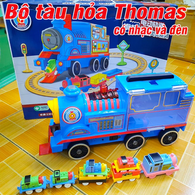 mô hình tàu hỏa Thomas cỡ lớn có âm thanh xe tàu hỏa đồ chơi trẻ em