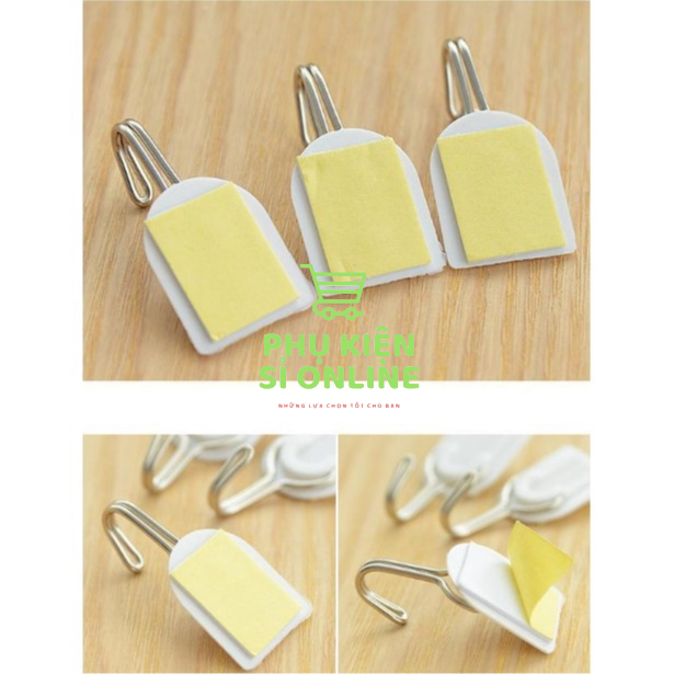 Vỉ 6 Móc Dán Tường/Móc treo tường/Móc dính tường treo vật dụng đa năng Dùng Trong Gia Đình siêu dính chịu lực 2kg