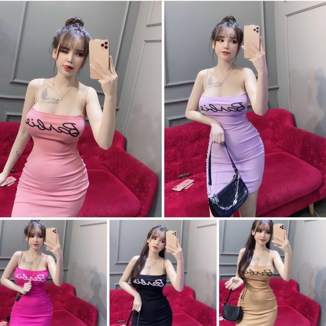 Đầm Babi 2Dây Body Hình Thật Sp(Babi Ống)