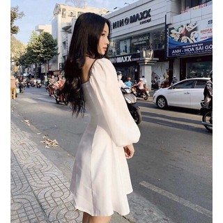 ☀️Đầm Cổ Vuông Tay Phồng