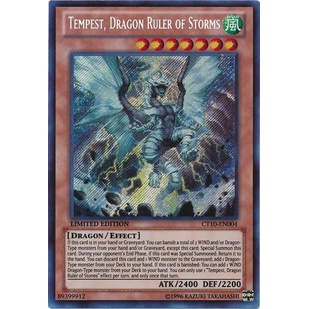 Thẻ bài Yugioh - TCG - Tempest, Dragon Ruler of Storms / CT10-EN004'