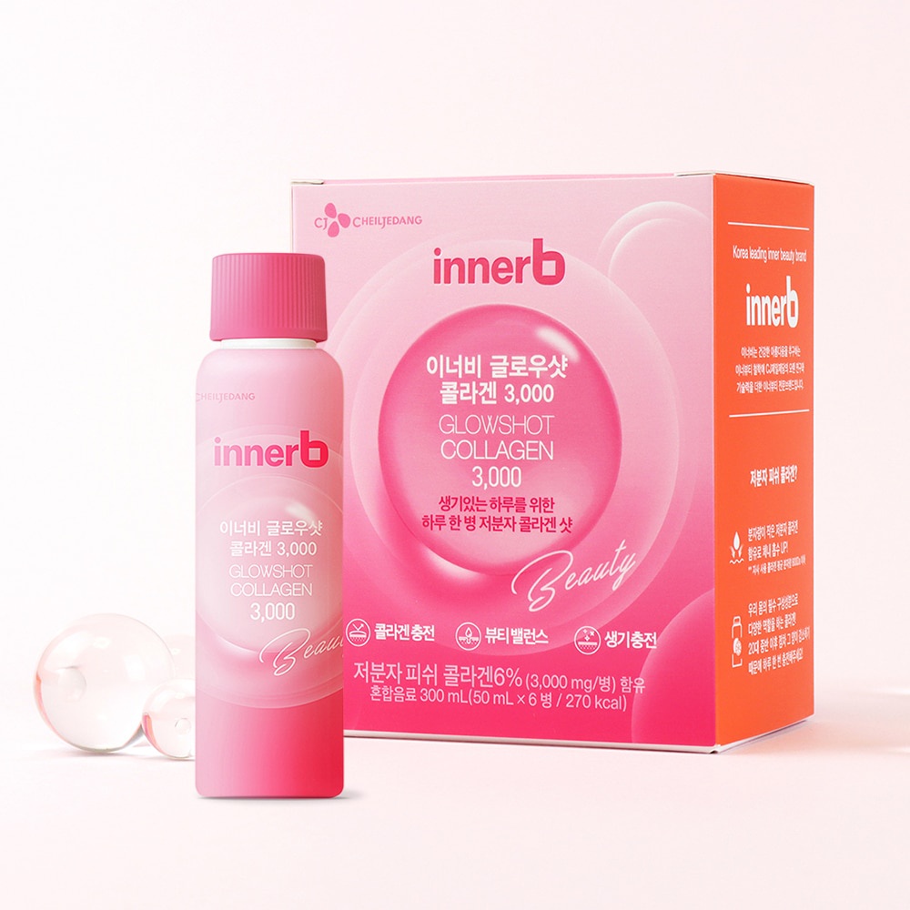 Combo 3 Hộp Nước Uống Làm Đẹp Da Innerb Glowshot Collagen (50ml x 6 Chai)