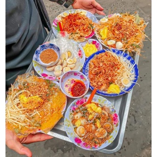 [150g Bánh tráng trộn] Sốt bò, ruốc sấy, đậu phộng và hành phi