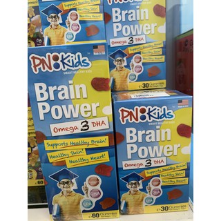 Kẹo Dẻo PNKids Brain Power Bổ Sung DHA & Omega 3 Giúp Trẻ Phát Triển Trí Não Toàn Diện (30viên & 60 viên)