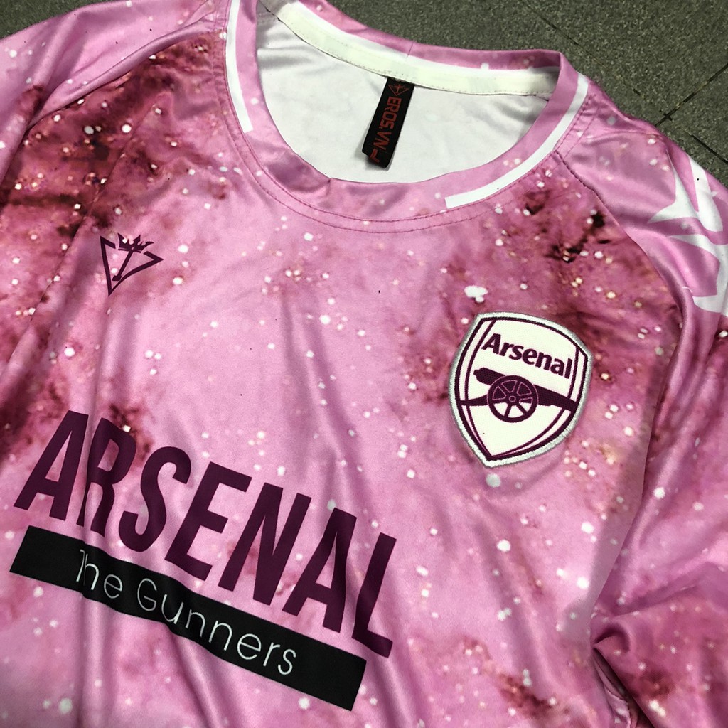Bộ quần áo đá banh Arsenal hồng thiế lạ Galaxy ErosT10 thun cao cấp