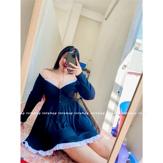Đầm Ren Tay dài [ TNT SHOP BIGSIZE 60KG 90KG ]