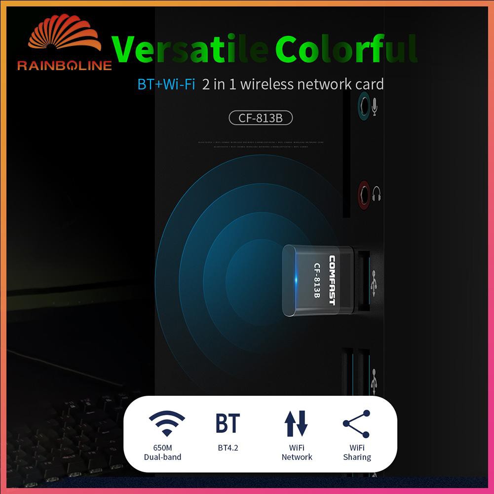 Usb Nhận Tín Hiệu Wifi Bluetooth 4.2 Comfast Cf-813B 650m