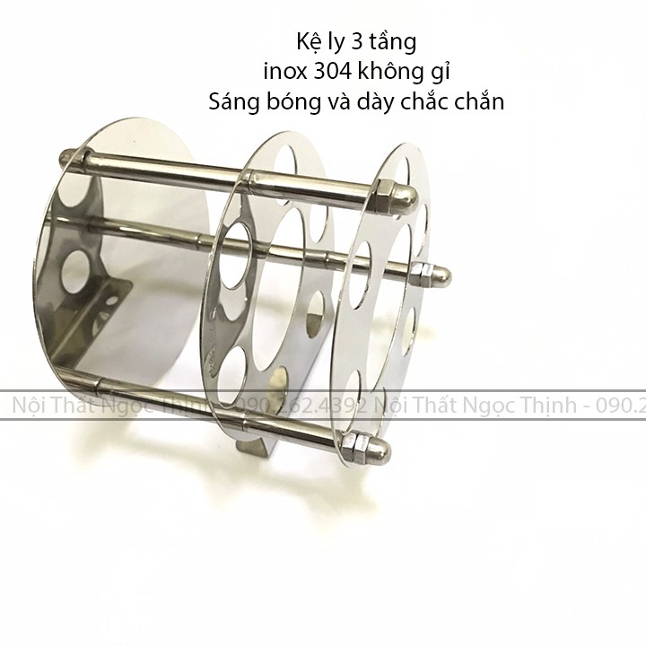 Kệ Ly - Kệ Bàn Chải 3 tầng Inox 304 Cao Cấp