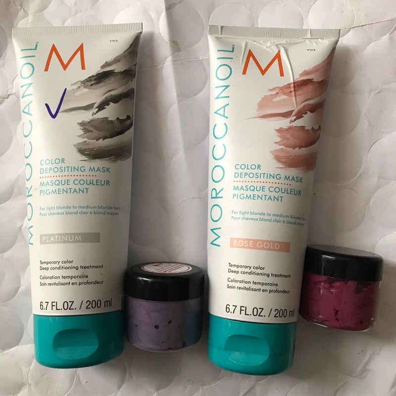 Mặt Nạ Dưỡng Bổ Sung Hạt Màu HỒNG VÀNG ROSE GOLD Moroccanoil Color Depositing Mák 30 ml