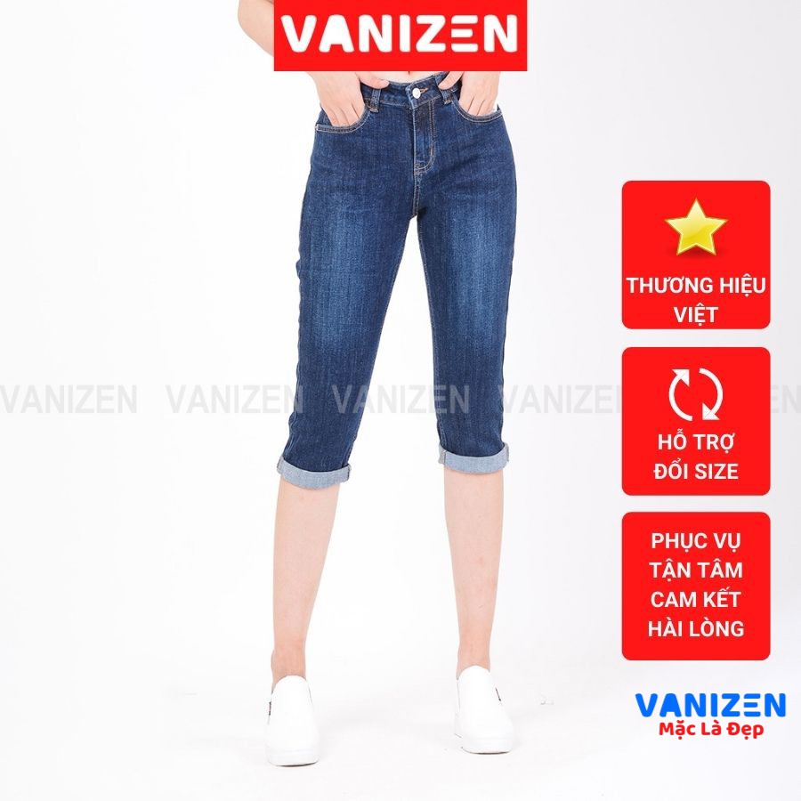 Quần ngố jean nữ đẹp lưng cao cạp cao trơn hàng hiệu cao cấp mã 332 VANIZEN