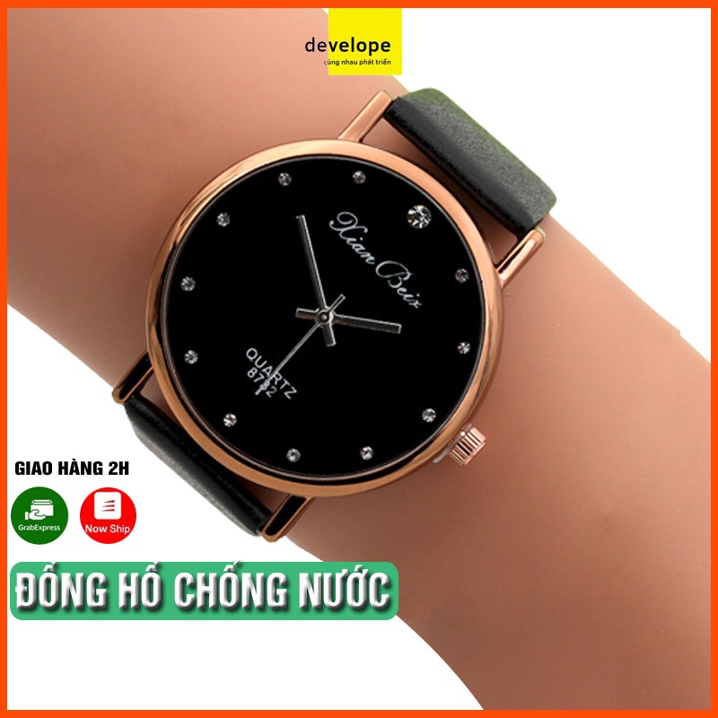 Đồng hồ nam nữ XIAN BCIX, dây da, phong cách trẻ trung, chống nước