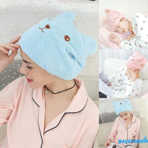 Mũ trùm tóc nhanh khô bằng nhung hình chữ U tiện dụng 2 màu