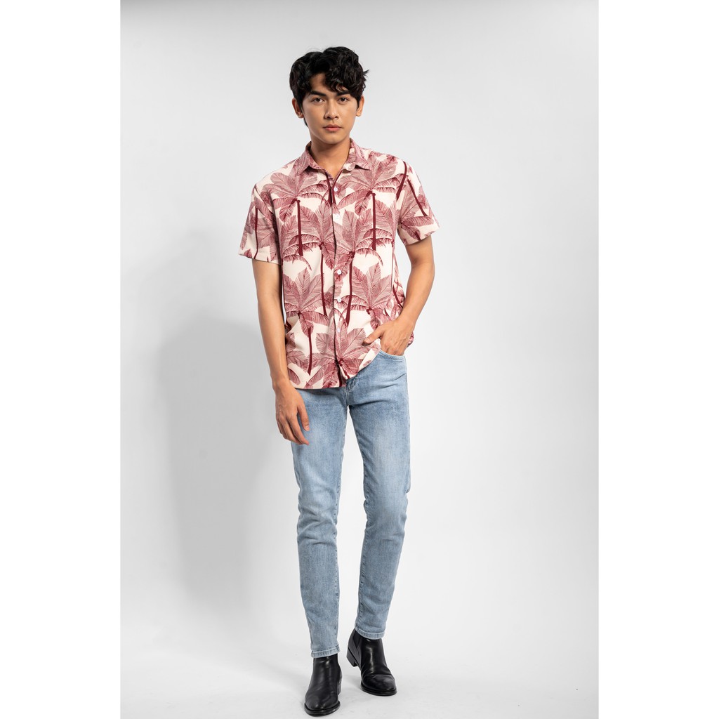 Áo sơ mi Tay ngắn Họa tiết Lira, Vải lụa Thoáng mát, Chống nhăn Form Regular Fit, Chuẩn đẹp , Năng động DS04 - DANNYTOM | BigBuy360 - bigbuy360.vn
