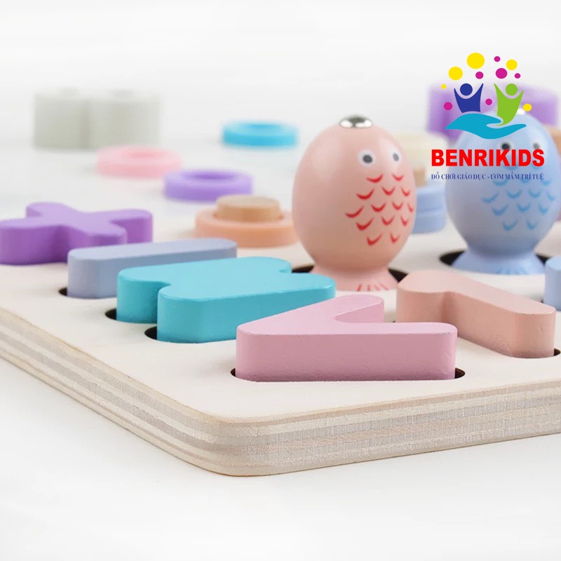 Đồ Chơi Cột Tính Câu Cá Benrikids Kết Hợp Số Đếm Và Hình Khối- Giáo Cụ Montessori Cho Trẻ Mầm Non