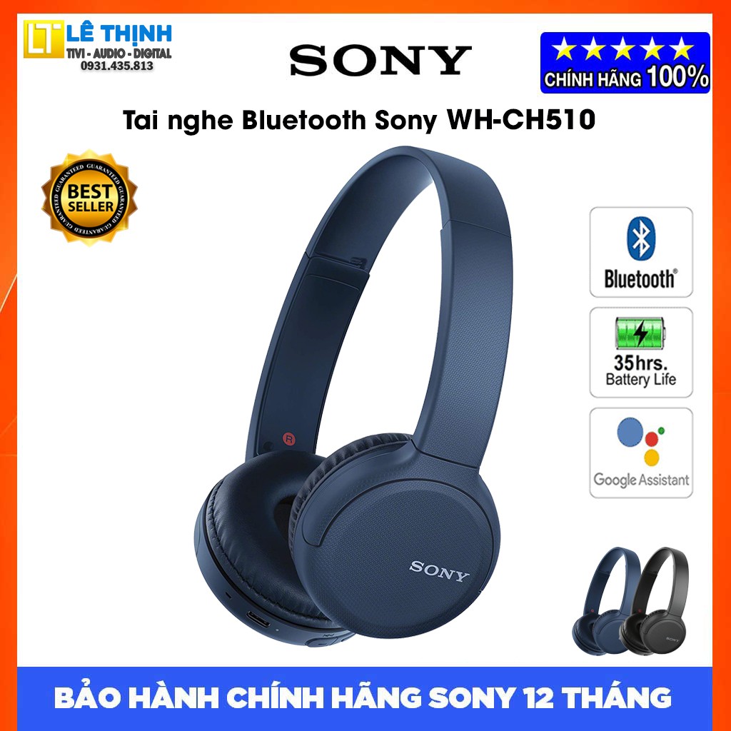 Tai nghe Bluetooth Sony WH-CH510 | Hãng phân phối | Bảo hành chính hãng 12 tháng toàn quốc